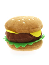 Hamburger Plush & Squeaky Dog Toy - This is one burger that is completely calorie free but still looks delicious, with its juicy burger, lettuce and slice of cheese it is just impossible to resist. For maximum fun pretend it’s for you and savour it before handing it over, it will make it all the more desirable. The harder your pup bit...