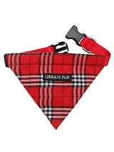 Red Checked Tartan Bandana - Our Red Checked Tartan Bandana is a traditional design which is stylish, classy and never goes out of fashion. Just attach your lead to the D ring and this stylish Bandana can also be used as a collar. It is lightweight and incredibly strong. You can be sure that this stylish and practical Bandana w...