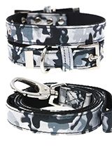 Urban Camouflage Collar & Lead Set - If you have an action boy or girl this Urban Grey Camouflage Collar & Lead Set will be right up their street. It is lightweight and incredibly strong. The collar has been finished with chrome detailing including the eyelets and tip of the collar. A matching lead, harness and bandana are available to...