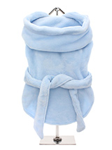 Blue Plush & Fluffy Terry Bathrobe - Our new Super Soft and Plush & Fluffy Terry Bathrobes are made from Plush Micro-fibre, it is so soft you will not want to put it down. Great for wrapping up in after bath time to relax and dry out. It has a matching towelling belt which is attached so as not to fall off and this great for pulling up...