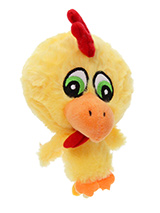 Atomic Chicken Plush & Squeaky Dog Toy - The head of Atomic Chicken is actually a rubber ball with a bumpy surface covered in fabric with is a great interactive toy for playing 'fetch'. He is quite robust and will stand up to a lot of chewing and biting. The rest of him is cuddly and colourful with an added squeak to entertain your pet! Th...