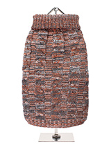 Copper Chunky Knitted Sweater - Our Copper Chunky Knitted Sweater has a tactile chunky knit finish that is soft to the touch and easy on the eye. A high turtle neck and elasticated sleeves make this sweater extra cosy not to mention very stylish and chic. A must for keeping your dog warm in those cold days and nights.