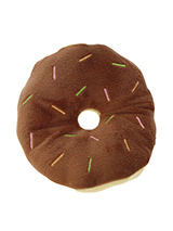 Chocolate Donut Plush & Squeaky Dog Toy - What dog wouldn't sell their soul for a donut. This one is the calorie free version so no chance of your dog putting weight on or getting sick. Just don't try and take it away from them, never get between a dog and their donut.These soft, cute and cuddly toys are designed for your dog to both snuggl...