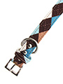 Brown & Blue Argyle Collar & Lead Set